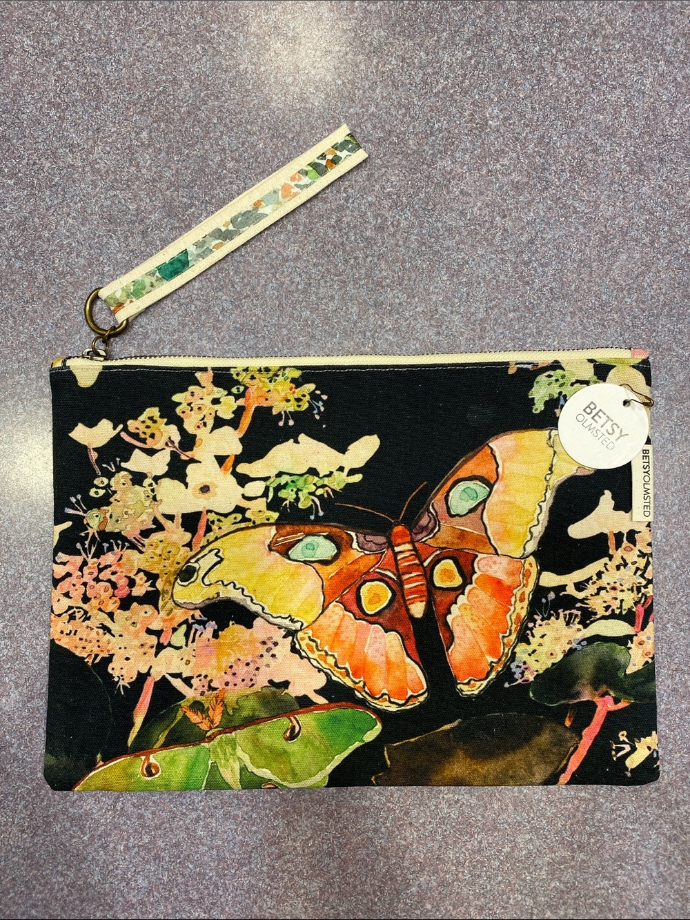Betsy Olmsted Night Moth Pouch Wristlet NWT